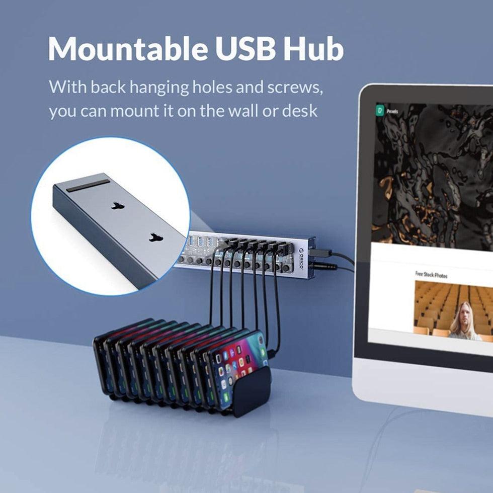 USB Hub Splitter Socket with Multi USB 3.0
