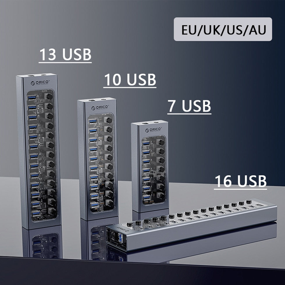 USB Hub Splitter Socket with Multi USB 3.0